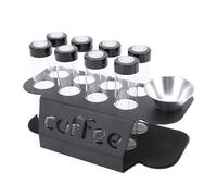 Hamwesh 8pcs Coffee Bean Storage Tubes, One Way Exhaust Valve, Transparent Glass Vials, Advanced Sealing Technology, with Metal Stand and Funnel for Tea Leaves Nuts