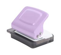 Hamwesh A5 Hole Punch, 8 Sheet Capacity Positioning Mark Guide Rule 6 Ring Hole Punch, Mini Binder with Detachable Waste Tray for A4 B5 A5 Ring Binder Planners
