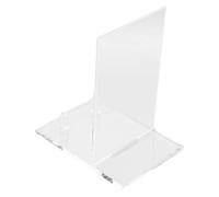 Hamwesh Acrylic Book Stand, Clear Secure and Stable Book Display Holder, Easel Stand with Non Slip Pads for Photos Artwork Plates Postcards in Living Room Bedroom Office