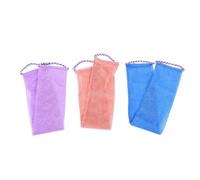 Hamwesh African Exfoliating Net, 102cm Extended Length Deep Cleansing Exfoliating Back Scrubber, Shower Scrub Towel with Dual Handles for Full Body Shower Cleaning (3pcs)