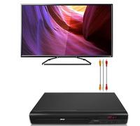 Hamwesh All Region DVD Player, 1080P HD Compact with AV Output, LED Display, USB, Supports PAL NTSC Format for Home Theater, Travel, TV (GB Plug)