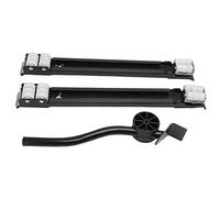 Hamwesh Appliance Rollers, Heavy Duty 660 Lb Capacity Furniture Dolly, Washing Machine Base with Adjustable Length From 17.7 to 27.6 Inches and Pry Bar for Refrigerators Dryers Dishwashers (Black)