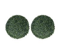 Hamwesh Artificial Topiary Ball 15in, UV Proof Faux Boxwood