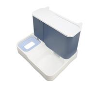 Hamwesh Automatic Cat Feeder, Wet and Dry Separation Large Capacity Gravity Cat Food and Water Dispenser, 2 in 1 Pet Feeder with Clear Design, Auto Refill, No Food Jam, Removable Top for