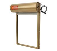 Hamwesh Automatic Chicken Coop Door, Battery Powered Programmable Timer Electric Chicken Coop Door Opener, Weatherproof Run with Multi Modes LED Screen for Chickens Ducks (Gold)