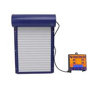 Hamwesh Automatic Chicken Coop Door, Solar Powered 3 in 1 with Timer HD LED Display for Chicken Duck Goose (Blue)