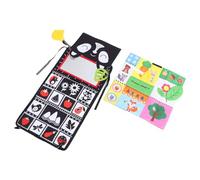 Hamwesh Baby Mirror, Soft Safe Polyester Crinkle Paper Foldable High Contrast Tummy Time Mirror, Baby Toy with Illustrated Book for Newborn Infants Cognitive Development