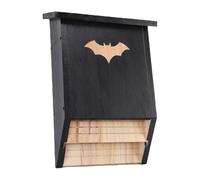 Hamwesh Bat House, 2 Chamber Accommodates 75 Bats Weatherproof Handcrafted Wood Outdoor Bat House, Box with Mounting Kit for Garden Backyard