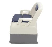Hamwesh Bedside Commodes, Portable Toilet Chair with Removable Armrests 2 Buckets Soft Padded Backrest Anti Slip for Adults Elderly Pregnant Handicap