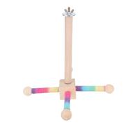 Hamwesh Bird Stand Perch Toy, Beechwood Gradient Hemp Rope Interactive Spinning Toy, Unique Design for Mental And Physical Development, Safe Material, Easy To Install And Clean,