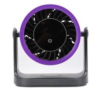 Hamwesh Bladeless Desk Fan, 5000RPM LED Digital Display Quiet USB Table Fan, Rechargeable Portable with 3600mAh Battery, Wall Mount and 360 Degree Adjustable for Home Office Bedroom