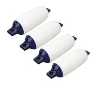 Hamwesh Boat Fender, 2m Black Rope Ribbed High Strength PVC Freeze Proof 4 Pcs Boat Bumpers, Dock Bumpers with 2 Holes Easy Installation, for Docking, Yachts, Kayaks