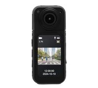 Hamwesh Body Camera, 2.7K Video 180 Adjustable Lens WiFi Action Camera Wearable with Magnetic Lanyard Chest Mount for Work Cycling Travel Pet Walking