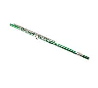 Hamwesh C Flute for Beginners 16 Key White Copper Closed Hole Flute High Airtightness Enhanced Resonance Rich Tonal Quality Responsive Keys Easy to Play Musical Instrument with Cleaning