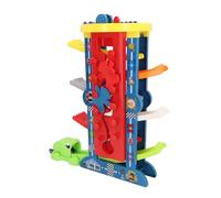 Hamwesh Car Ramp Toys, Interactive Detachable DIY Car Ramp Racer Toy Vehicle Set Toddler, Race Track Montessori with 4, Top Disk, Plastic Sliding Rail for