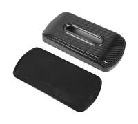 Hamwesh Car Tissue Holder, Real Carbon Fiber Adhesive Stick On Design with Parking Number Plate for Universal Fit All Car Models