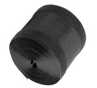 Hamwesh Carpet Cable Protector, Reusable Hook and Loop Floor Cord Cover with Easy Installation No Drilling Required for Office Home Short Pile Carpets Polyester Nylon Wool (Black)