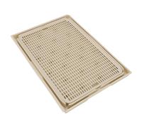 Hamwesh Cat Litter Mat, Spacious Double Layer Washable Anti Slip Litter Box Mat, Trapping with Urine Proof Scatter Control for Various Cat Boxes Indoor Cats Pet Large Size (Khaki)