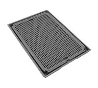 Hamwesh Cat Litter Mat, Spacious Double Layer Washable Anti Slip Litter Box Mat, Trapping with Urine Proof Scatter Control for Various Cat Boxes Indoor Cats Pet Large Size (Deep Gray)