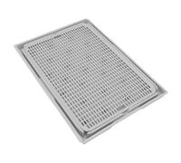 Hamwesh Cat Litter Mat, Spacious Double Layer Washable Anti Slip Litter Box Mat, Trapping with Urine Proof Scatter Control for Various Cat Boxes Indoor Cats Pet Large Size (Light Gray)