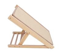 Hamwesh Cat Scratching Board, L Shape Sisal Ramp Adjustable Height Wall Mounted Cat Scratcher, Sisal Scratcher with Replaceable Mat for Indoor Cats Furniture Protector