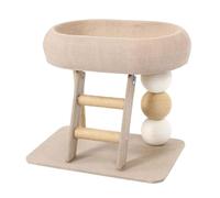 Hamwesh Cat Tree Tower with Bed, Multi Purpose Vertical Cat Tower with Upright Design and a Cozy Bed, Space Saving Sisal Scratching Post for Little to Large Cats