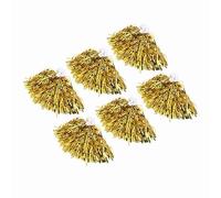 Hamwesh Cheerleader Poms, 6 Pack, PET Material, 7 Vibrant Colors | Luminous Pompoms for Cheer Squad, PET Plastic, Sports Meeting, Stadium Events, Party Holiday Stage Shows, Dance Accessories