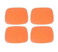 Hamwesh Chicken Nesting Box Pads, Washable Reusable PVC Breathable Egg Collector Design Hen Liners, Chicken Nesting Pads with Groove for Coops, Hen House (Orange)