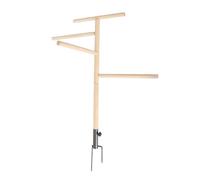 Hamwesh Chicken Perch, Extra Large Spacious Design Chicken Roosting Bars, Wooden Perch with Metal Ground Stake for Large Birds Parrots Poultry Roosters