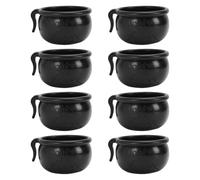 Hamwesh Chicken Waterer Cups, Thickened Plastic Construction 8PCS Chicken Waterer Bowl, Water Feeder Cup with Black Design Conceals Dirt for Poultry Management and Feeding