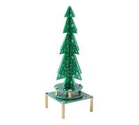 Hamwesh Christmas Tree Soldering Project, 3D RGB LED Rotating Xmas Tree Electronic Kit with Colorful Lights for Holiday Decor STEM Education