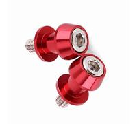 Hamwesh CNC Aluminum Alloy Motorcycle Swingarm Coil Slider for Sturdy Rear Stand Mounting, Durable and Easy to Install 8/10mm Swingarm Coils for Various Motorcycles (8MM red)