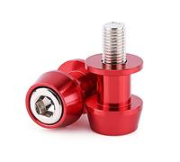 Hamwesh CNC Aluminum Alloy Motorcycle Swingarm Coil Slider for Sturdy Rear Stand Mounting, Durable and Easy to Install 8/10mm Swingarm Coils for Various Motorcycles (10MM red)