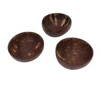 Hamwesh Coconut Bowl, Hand Polished Leakage Proof Reusable Non Smoothie, Coconut Shell Bowl with Virgin Cold Pressed Oil for Vegans Breakfast Acai Salad Serving