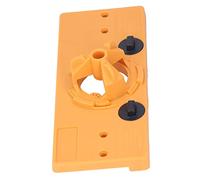 Hamwesh Concealed Hinge Jig, 35mm Hinge Hole Saw Jig for Cabinet Doors with Fixed Rod Locator and Depth Stop 15mm 45mm for Face Frame Cupboard Installation (Yellow)