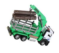 Hamwesh Construction Truck Toy with Light Music Transport Vehicles Site Gantry Crane Trailer Logging Pickup Tow Trucks Forklift for Boys Kid Toddler Child (Green)