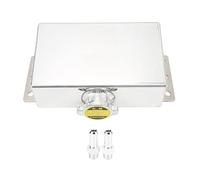 Hamwesh Coolant Overflow Tank, 1L Capacity Aluminum Alloy with Female 10AN Fitting Expansion Tank, Reservoir with 2 Female 10AN Fittings for Universal Vehicles