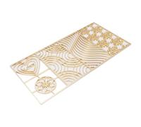 Hamwesh Copper Ice Stamp Tray, Modern Ice Cube Maker for Cocktails Whiskey with Unique Patterns, Bartender Accessories for Parties Events (D01 200x100mm / 7.87x3.94in)
