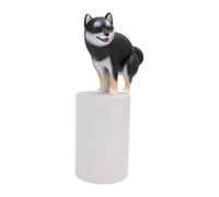 Hamwesh Cute Dog Automatic Foaming, Smart Sensor Technology, ABS Material for Pet Bathing, Toilet, Housewarming Gifts with 4 AA Batteries (Black)