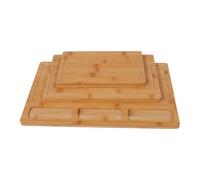 Hamwesh Cutting Board, Bambusoideae Chopping Board with Built in Juice Groove and Back Safe Handle Design, Cutting Set for Meat Vegetables Cheese Steaks Breads