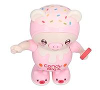Hamwesh Dancing Pig Toy, Portable Interactive Walking Music Toy with Cool Light and Sound, Cute Electronic Dancing Stuffed Animal for Preschool Children Girls Boys Birthday Gift (Pink)