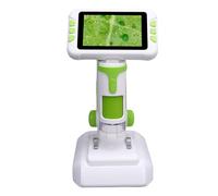 Hamwesh Digital Microscope For Kids, 1600X Magnification, 4" LCD Screen, Rechargeable Portable Handheld Microscope, Educational Science Kit For Ages 6-12, With USB Connection, For (Green)