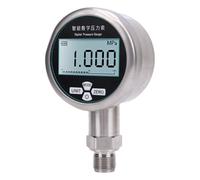 Hamwesh Digital Pressure Meter, 80mm Large Dial, 5 Digits Display, 0-1MPa Range, Stainless Steel, Multiple Units, for Water Oil Gas Liquid