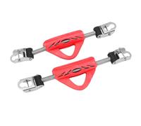Hamwesh Diving Fin Spring Strap, 2PCS Scuba Stainless Steel Spring Fin Straps with Arrow Storage Case Buckles, Universal Strap for Jet OMS Open Heel Fins (Red)