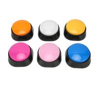 Hamwesh Dog Buttons, 30 Second Record Playback ABS Material Dog Talking Button Voice Recorder with 6 Colors for Pet Training Children Learning Party Games