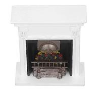 Hamwesh Dollhouse Fireplace, 1:12 Scale Miniature Fireplace with Exquisite Look, Fine Detailing, Premium Birch Plastic, Miniature Furniture for Dollhouse Decoration Accessories