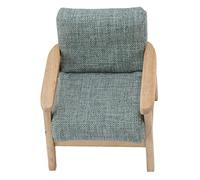 Hamwesh Dollhouse Sofa, 1:12 Scale Japanese Style Hand Painted Dollhouse Couch, Miniature Sofa with Non Paulownia Cloth Material for Doll House Living Room Decoration (Grey Green)