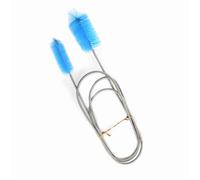 Hamwesh Double Tube Cleaning Brush, 9-35mm, Stainless Steel Spring (Blue) | Flexible Pipe Cleaner Kit, Bendable Elbow Tube Brush, U-Shaped Glass Tube Scrubber, Filter Hose, 3 Colors
