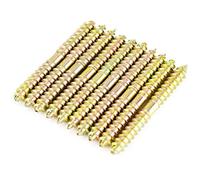 Hamwesh Dowel Screw Woodworking Furniture Connector Galvanized Double End Screw for Making Connections 10 Piece Set for Iron Material