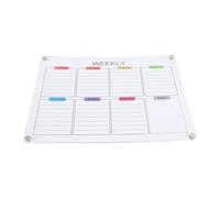 Hamwesh Dry Erase Board, Clear Acrylic Weekly Calendar with 4 Magnets, Acrylic Planner for Home Office Fridge Scheduling Wall Organization